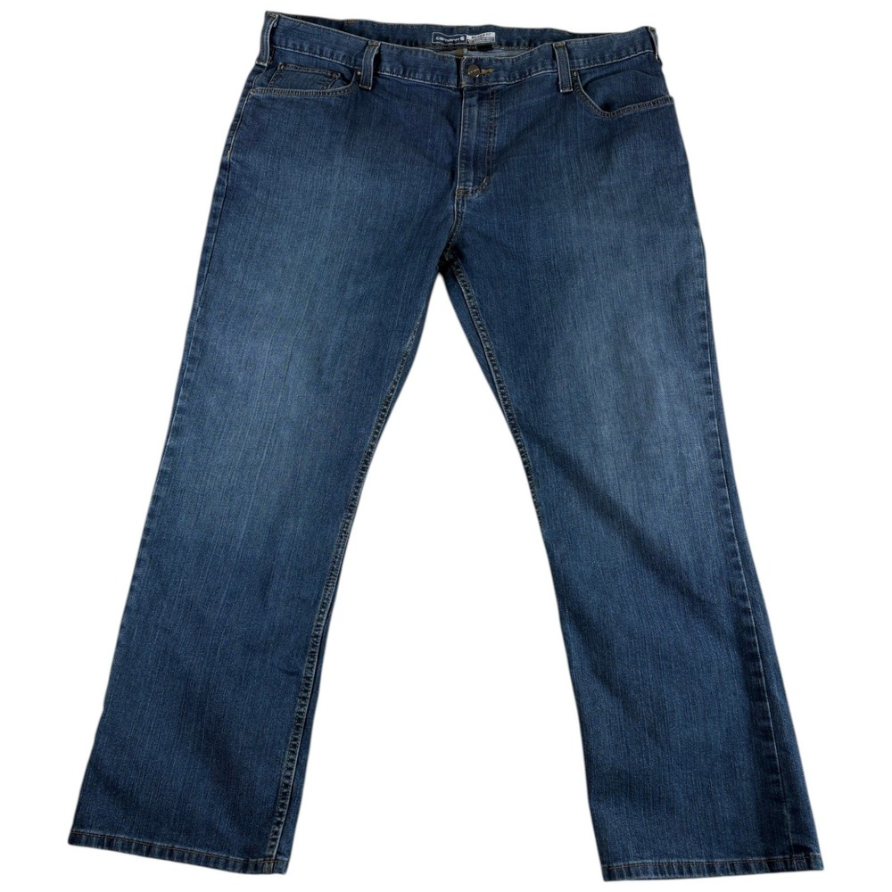 Carhartt Relaxed Fit Jeans Mens 42x30 Blue Denim Straight Leg Workwear Casual